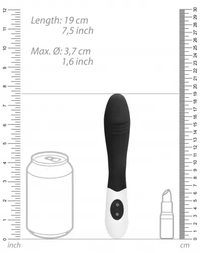 Vibro Ribbed Vibrator 12 x 3,7cm Schwarz – 5/6