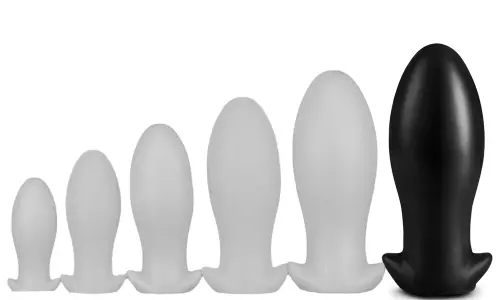 Silikon Butt Plug Saurus Egg XXXL 19 x 9,3cm Schwarz – 1/2