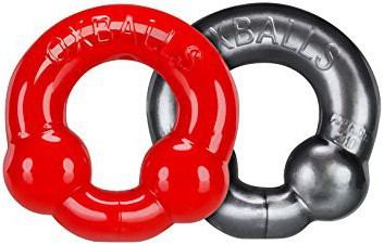 Pack Cockrings Ultraballs Oxballs Grijs - Rood