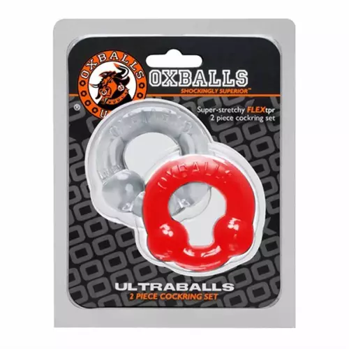 Pack Cockrings Ultraballs Oxballs Grau - Rot – 2/4