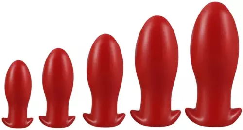 Butt plug Drakar Egg M 12 x 5.3cm Rot – 3/4