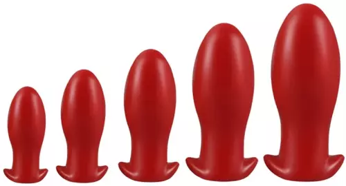 Butt plug Drakar Egg L 14 x 6.3cm Rot – 3/4