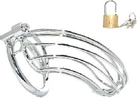 Metall-Keuschheitskäfig GITTER 12 x 3,5 cm Ring 40 mm