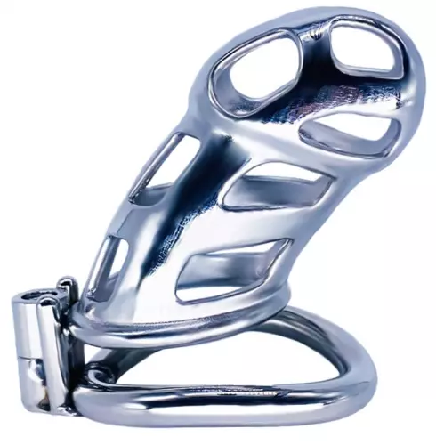 Metall-Keuschheitskäfig Cobra Steel 10 x 3.7cm – 2/8