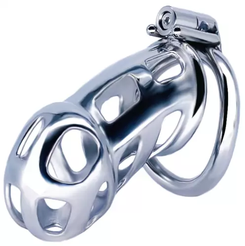 Metall-Keuschheitskäfig Cobra Steel 10 x 3.7cm – 3/8