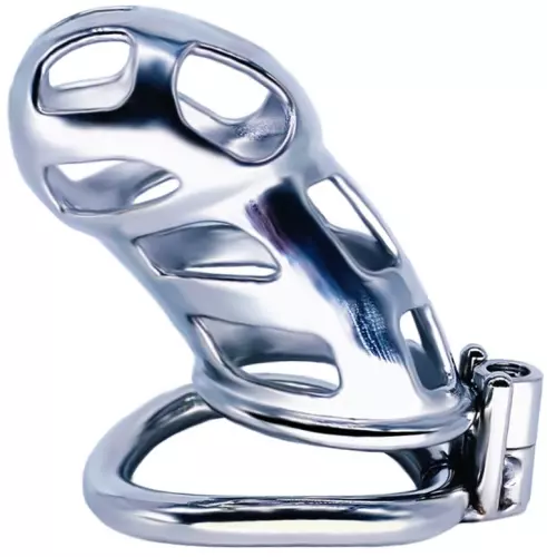 Metall-Keuschheitskäfig Cobra Steel 10 x 3.7cm – 6/8