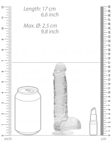 Dildo Crystal Clear Transparent 12 x 3cm – 6/6