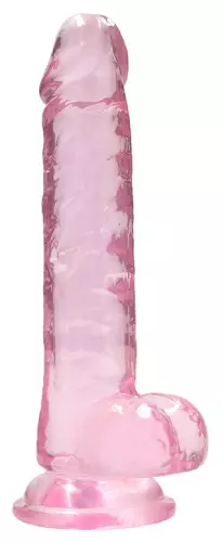 Dildo Crystal Clear Rosa 14 x 3.5cm – 1/6