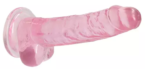 Dildo Crystal Clear Rosa 14 x 3.5cm – 5/6