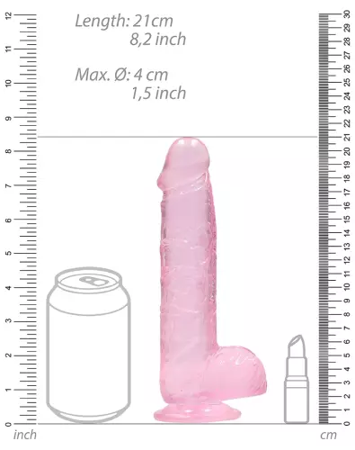 Dildo Crystal Clear 16 x 4cm Rosa – 6/6