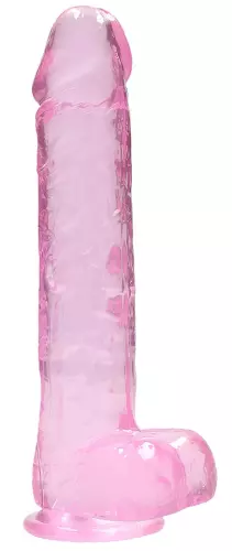 Dildo Crystal Clear Rosa 19 x 4.5cm – 1/6
