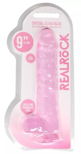Dildo Crystal Clear Rosa 19 x 4.5cm – 2/6