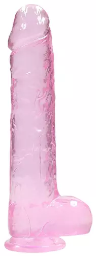 Dildo Crystal Clear Rosa 19 x 4.5cm – 3/6
