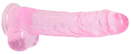 Dildo Crystal Clear Rosa 19 x 4.5cm – 5/6