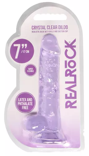 Dildo Crystal Clear Violett 14 x 3.5cm – 2/6