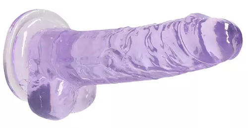 Dildo Crystal Clear Violett 14 x 3.5cm – 5/6