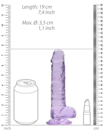 Dildo Crystal Clear Violett 14 x 3.5cm – 6/6