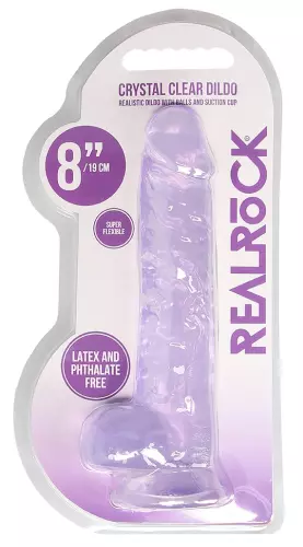 Dildo Crystal Clear Violett 16 x 4cm – 2/5