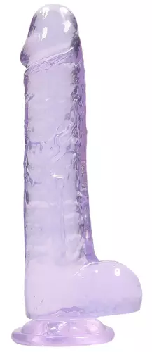 Dildo Crystal Clear Violett 16 x 4cm – 3/5