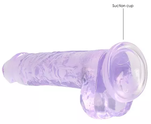 Dildo Crystal Clear Violett 16 x 4cm – 4/5