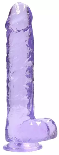 Dildo Crystal Clear Violett 19 x 4.5cm – 1/5