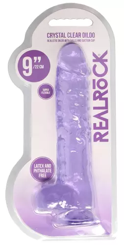Dildo Crystal Clear Violett 19 x 4.5cm – 2/5