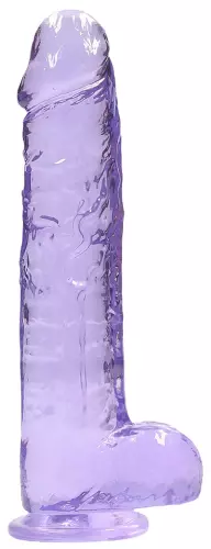 Dildo Crystal Clear Violett 19 x 4.5cm – 3/5