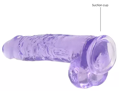 Dildo Crystal Clear Violett 19 x 4.5cm – 4/5