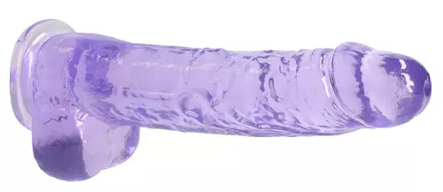 Dildo Crystal Clear Violett 19 x 4.5cm – 5/5