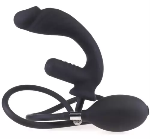 Aufblasbarer und vibrierender Butt Plug Infladick 14 x 3.5cm – 1/12