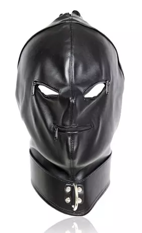 Maske mit Reißverschluss Strict Hood Schwarz – 1/6