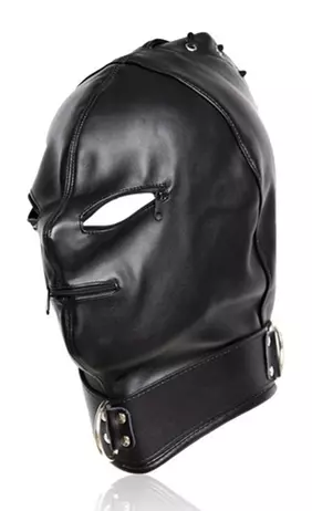 Maske mit Reißverschluss Strict Hood Schwarz – 2/6