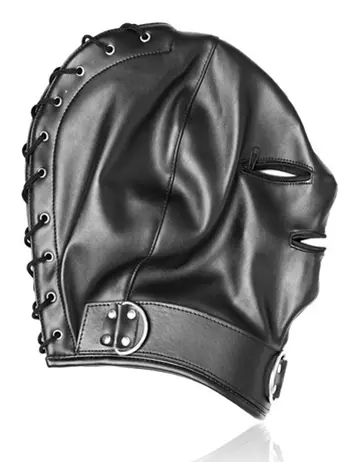 Maske mit Reißverschluss Strict Hood Schwarz – 4/6