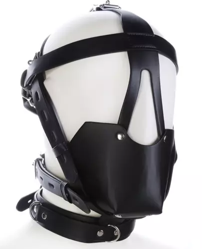 SM-Kopfgeschirr Maulkorb Schwarz – 1/8
