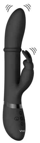 Vibrator konijn Halo 24.5 x 3.5cm Zwart – 3/6