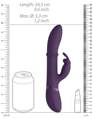 Vibrator konijn Halo 24.5 x 3.5cm Paars – 5/6