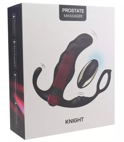 Cock Ring und vibrierender Analplugg Knight 10 x 3.5cm – 10/11