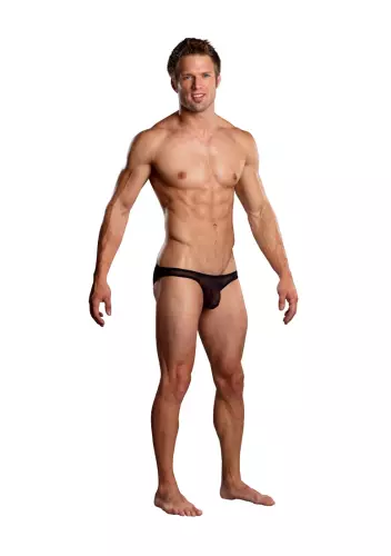 Bikini BRAZILIAN POUCH Schwarz – 3/4