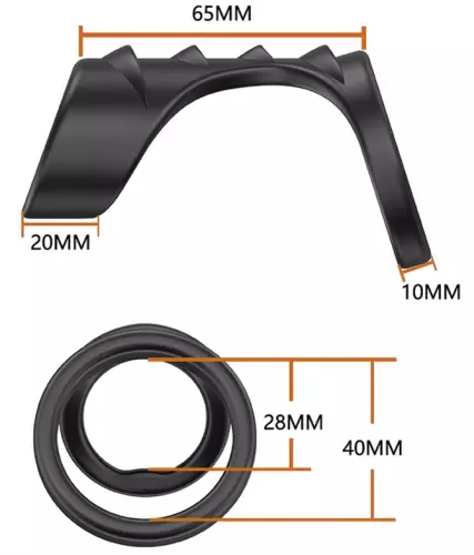 Flexible Penismanschette Twins 8 x 4 cm – 6/6