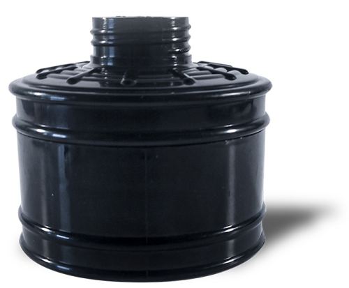 Leerer Gasmaskenfilter