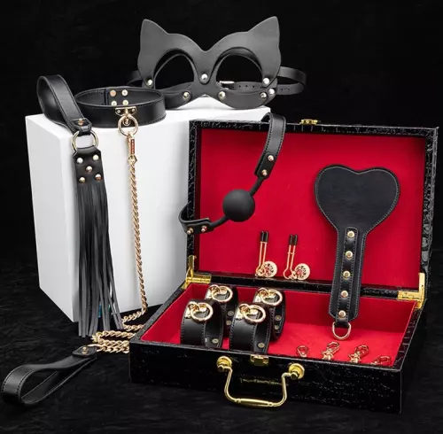 SM Bondage Set 8 Teile Schwarz – 1/7