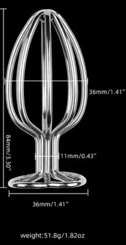 Metall-Plug Heart Line L 8 x 4,2cm – 7/9