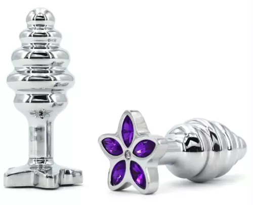 Schmuck-Plug Star 6,5 x 2,8cm Violett – 1/8