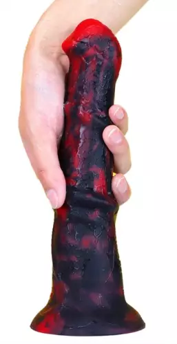 Dildo Dragon Zirg 22 x 5cm Schwarz-Rot – 2/4