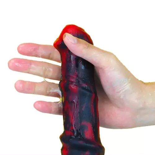 Dildo Dragon Zirg 22 x 5cm Schwarz-Rot – 3/4