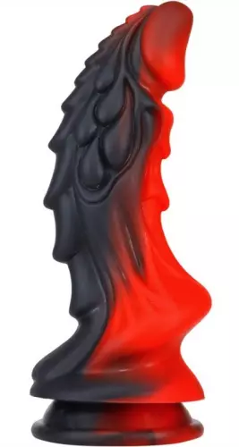 Dildo Dragon ZOMAY 18 x 6cm Schwarz-Rot – 1/6