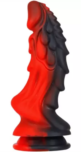 Dildo Dragon ZOMAY 18 x 6cm Schwarz-Rot – 2/6