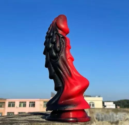 Dildo Dragon ZOMAY 18 x 6cm Schwarz-Rot – 6/6