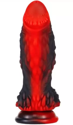 Dildo Dragon Yong 15 x 5,5cm Schwarz-Rot – 2/6