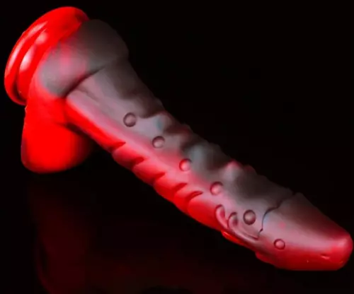 Dildo Dragon Sarkan 19 x 4,5cm Schwarz-Rot – 4/5